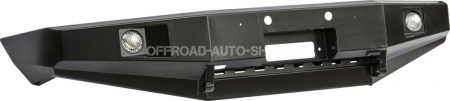 Бампер передний Nissan Navara D40/Pathfinder R51 (2004-2009) с доп. фарами без защитной дуги